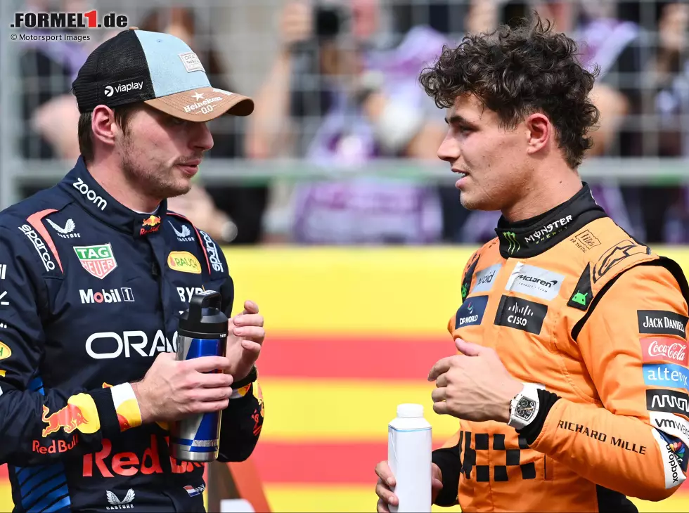 Max Verstappen, Lando Norris Foto zur News: Max Verstappen, Lando Norris