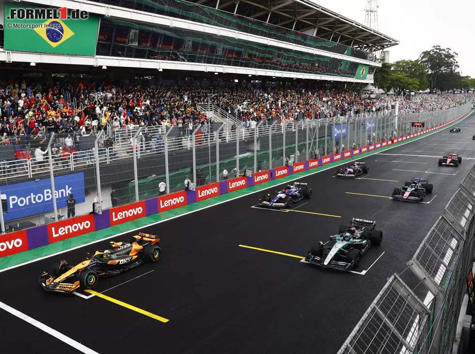Lando Norris, George Russell, Yuki Tsunoda Foto zur News: Lando Norris, George Russell, Yuki Tsunoda