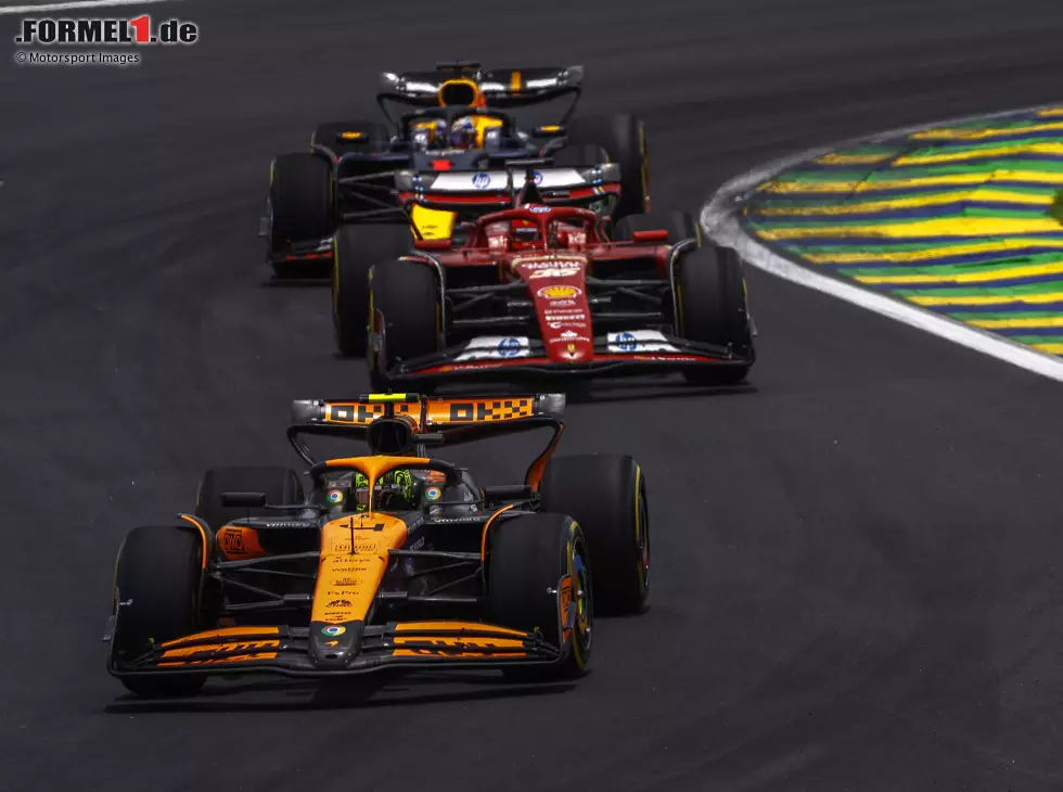 Lando Norris, Charles Leclerc, Max Verstappen Foto zur News: Lando Norris, Charles Leclerc, Max Verstappen