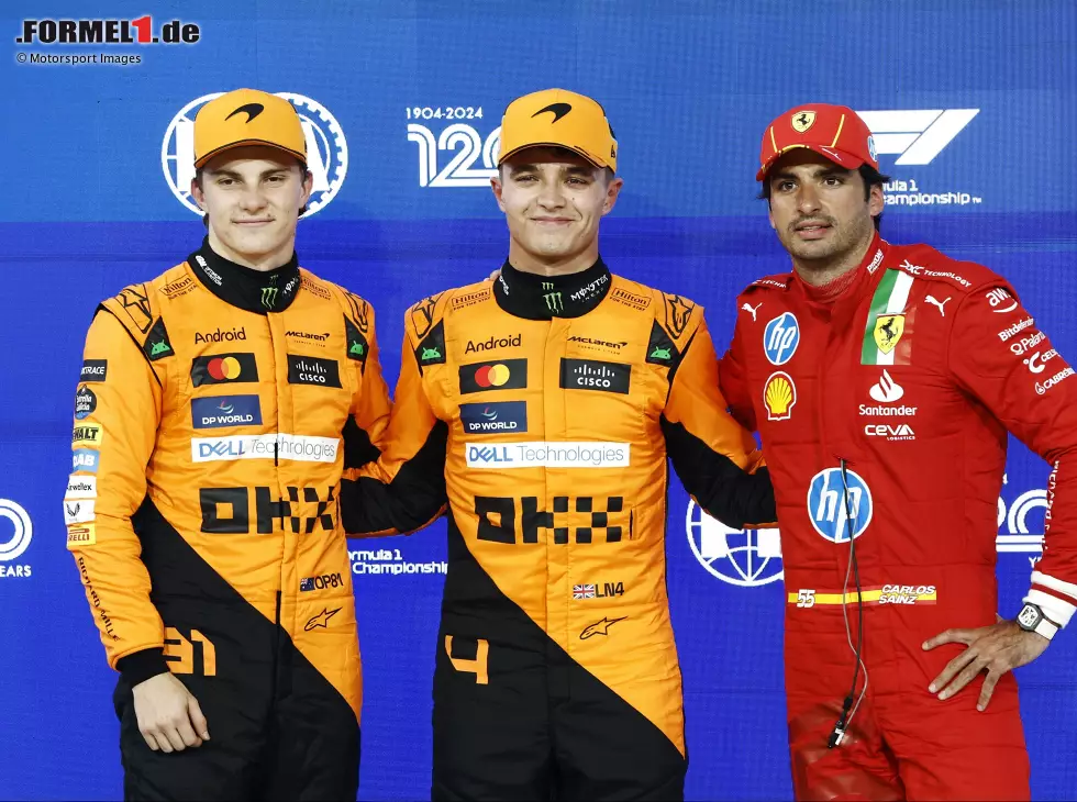 Oscar Piastri, Lando Norris, Carlos Sainz Foto zur News: Oscar Piastri, Lando Norris, Carlos Sainz