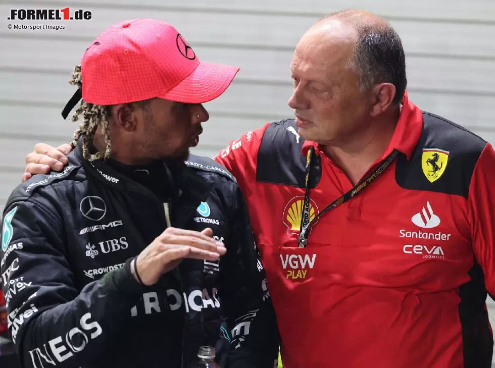 Foto zur News: Lewis Hamilton, Frederic Vasseur