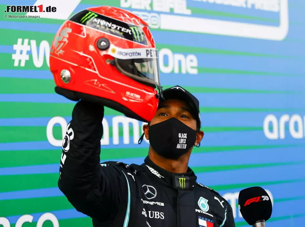 Lewis Hamilton, Michael Schumacher, Mick Schumacher Foto zur News: Lewis Hamilton, Michael Schumacher, Mick Schumacher
