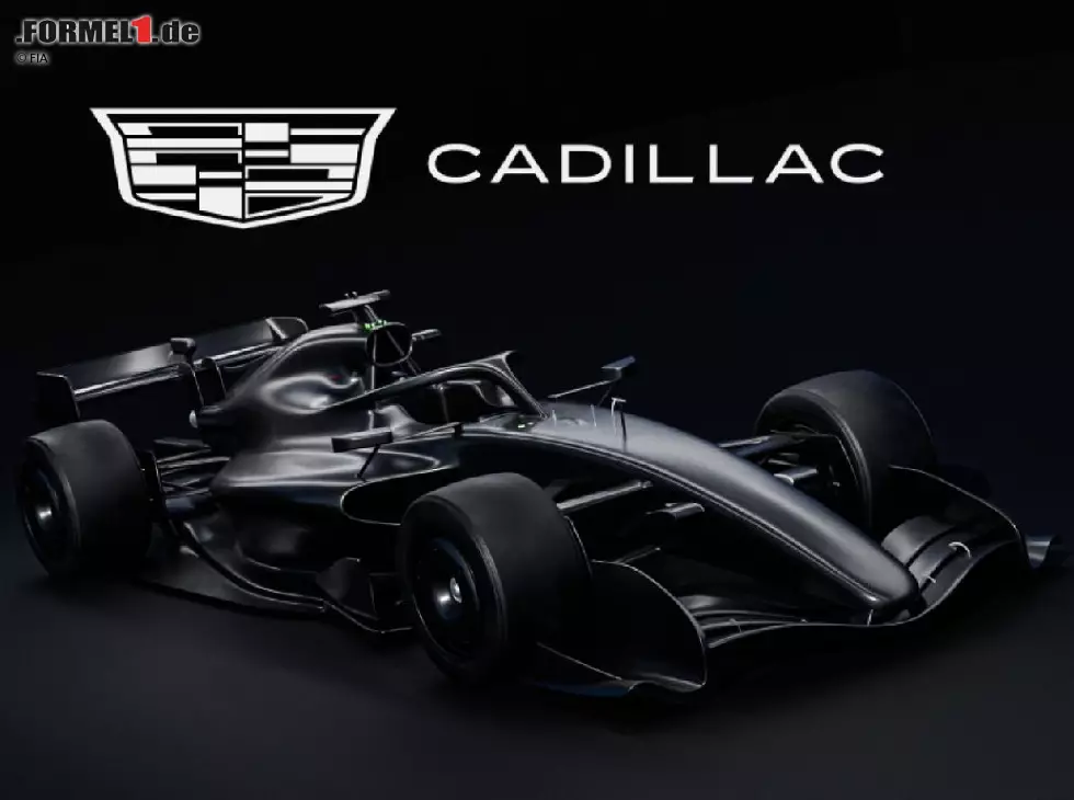 Foto zur News: Formel-1-Fahrzeug 2026 mit Cadillac-Logo und -Schriftzug