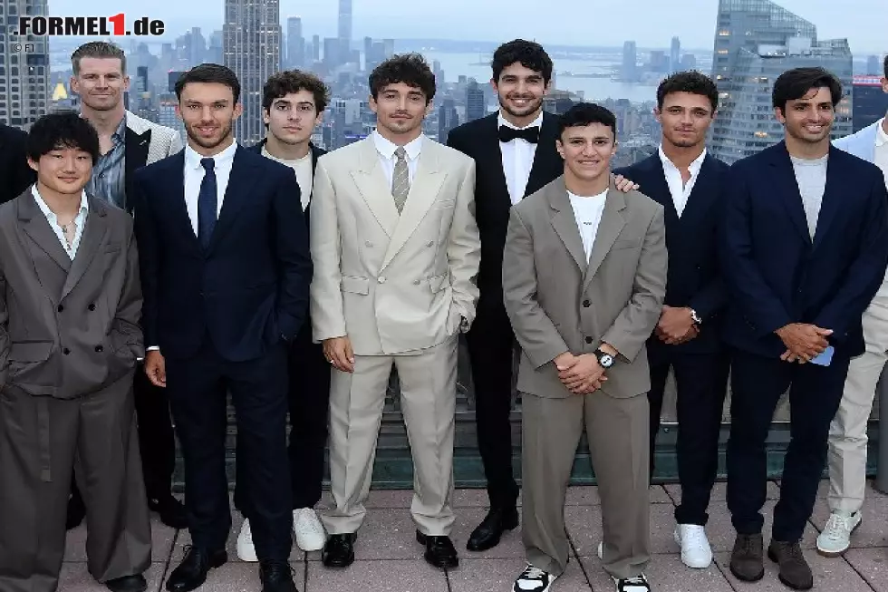 Foto zur News: Formel-1-Fahrer bei der Filmpremiere in New York