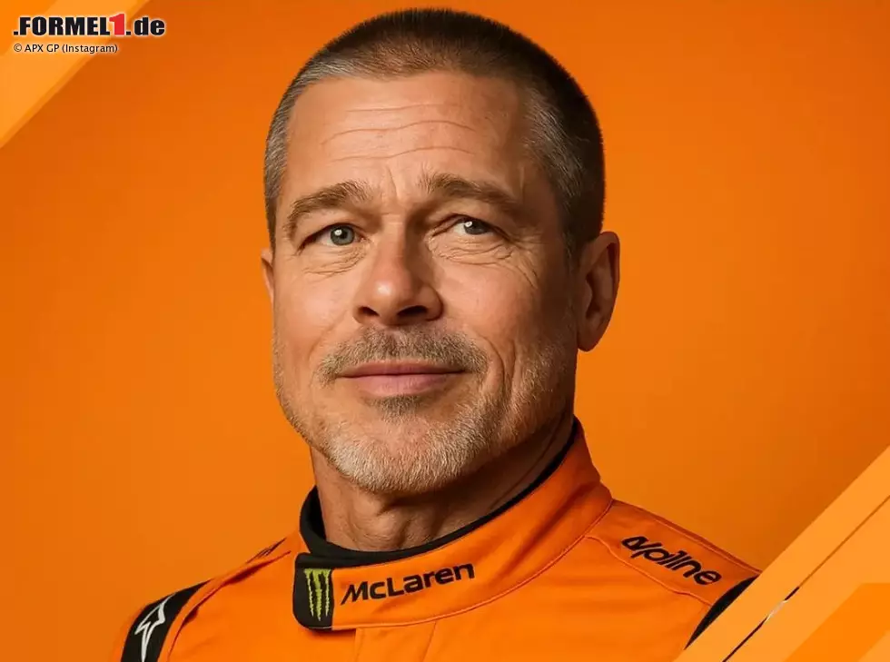 Brad Pitt im McLaren-Overall Foto zur News: Brad Pitt im McLaren-Overall