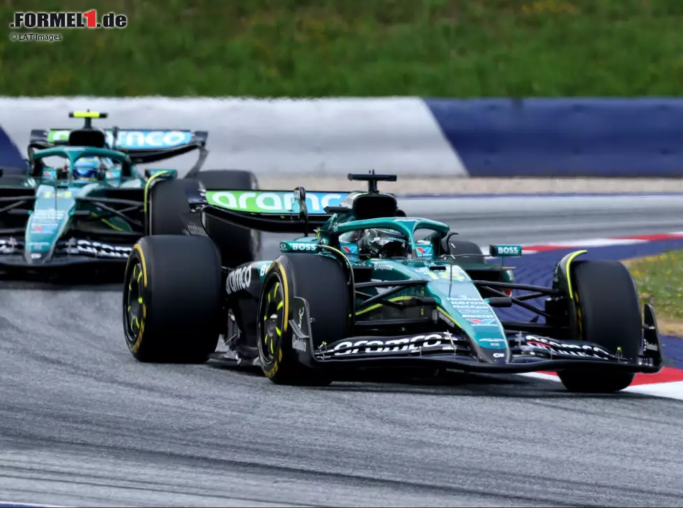 Foto zur News: Lance Stroll, Fernando Alonso