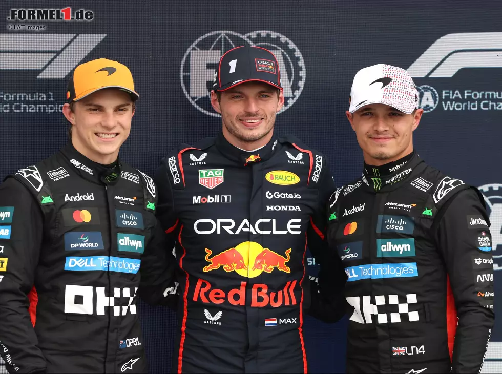 Max Verstappen, Oscar Piastri, Lando Norris Foto zur News: Max Verstappen, Oscar Piastri, Lando Norris