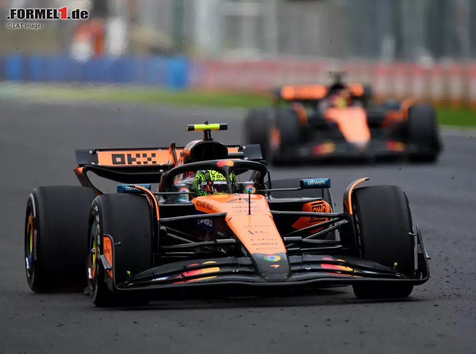 Foto zur News: Lando Norris schlug Oscar Piastri mit einem Geniestreich bei der Strategie