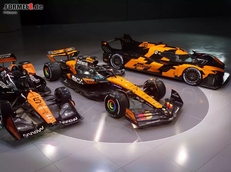 Foto zur News: IndyCar, Formel 1 und WEC: Drei Rennwagen von McLaren
