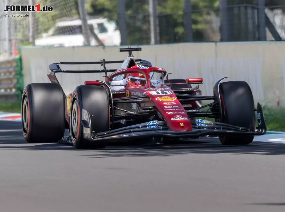 Foto zur News: Charles Leclerc musste sich auf den Geraden auf das DRS verlassen