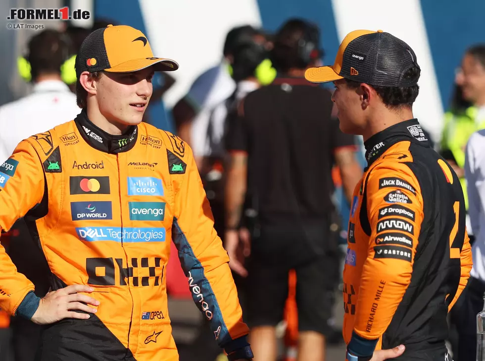 Lando Norris und Oscar Piastri nach dem Formel-1-Qualifying in Monza 2025 Foto zur News: Lando Norris und Oscar Piastri nach dem Formel-1-Qualifying in Monza 2025