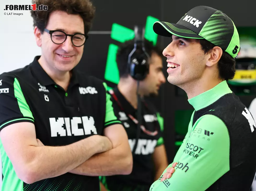 Mattia Binotto, Gabriel Bortoleto Foto zur News: Mattia Binotto, Gabriel Bortoleto