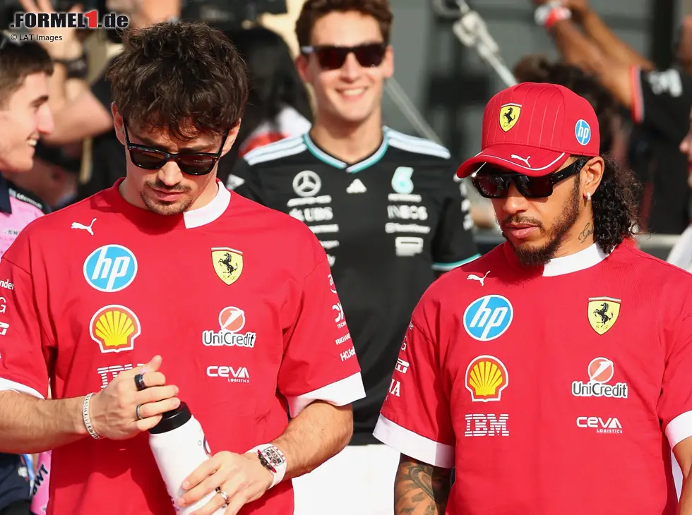 Foto zur News: Charles Leclerc, Lewis Hamilton