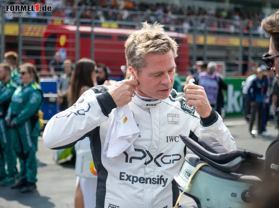 Foto zur News: Brad Pitt bei Dreharbeiten zum Formel-1-Film (2024)