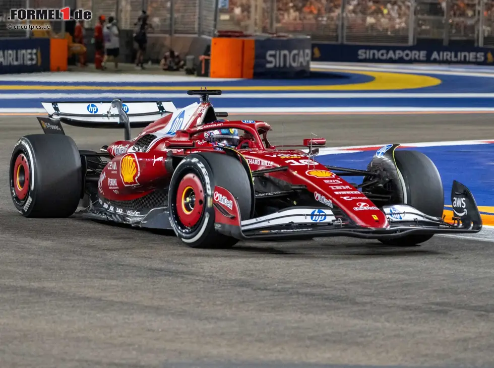 Foto zur News: Charles Leclerc beim Formel-1-Rennen in Singapur 2025
