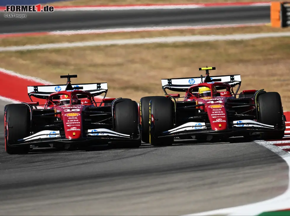 Charles Leclerc im Duell mit Ferrari-Teamkollege Lewis Hamilton in Austin 2025 Foto zur News: Charles Leclerc im Duell mit Ferrari-Teamkollege Lewis Hamilton in Austin 2025