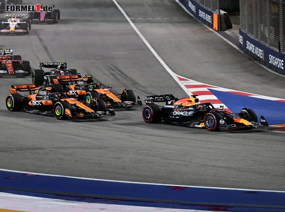 Foto zur News: Max Verstappen, Lando Norris, Oscar Piastri
