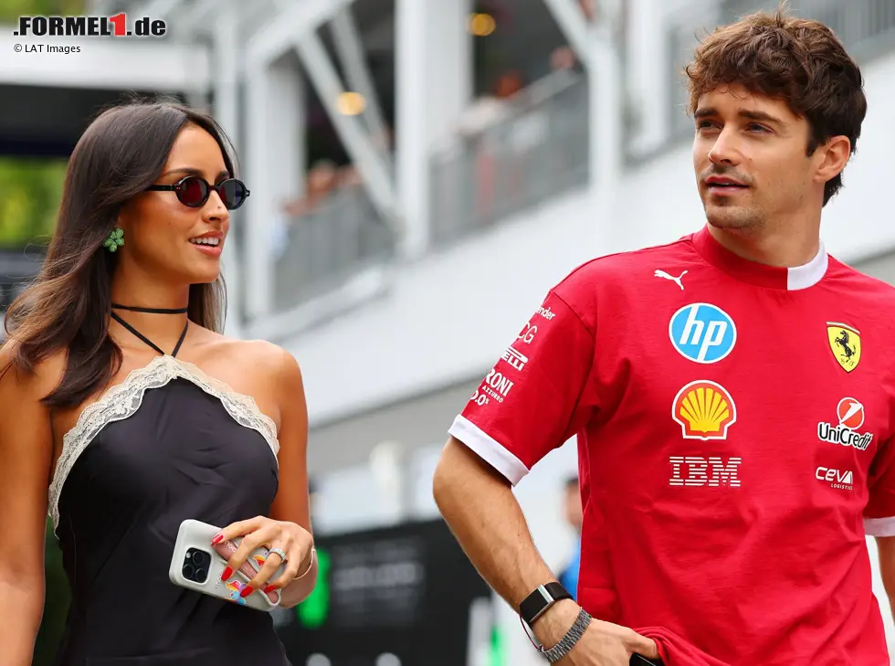Foto zur News: Alexandra Saint Mleux mit ihrem Verlobten Charles Leclerc