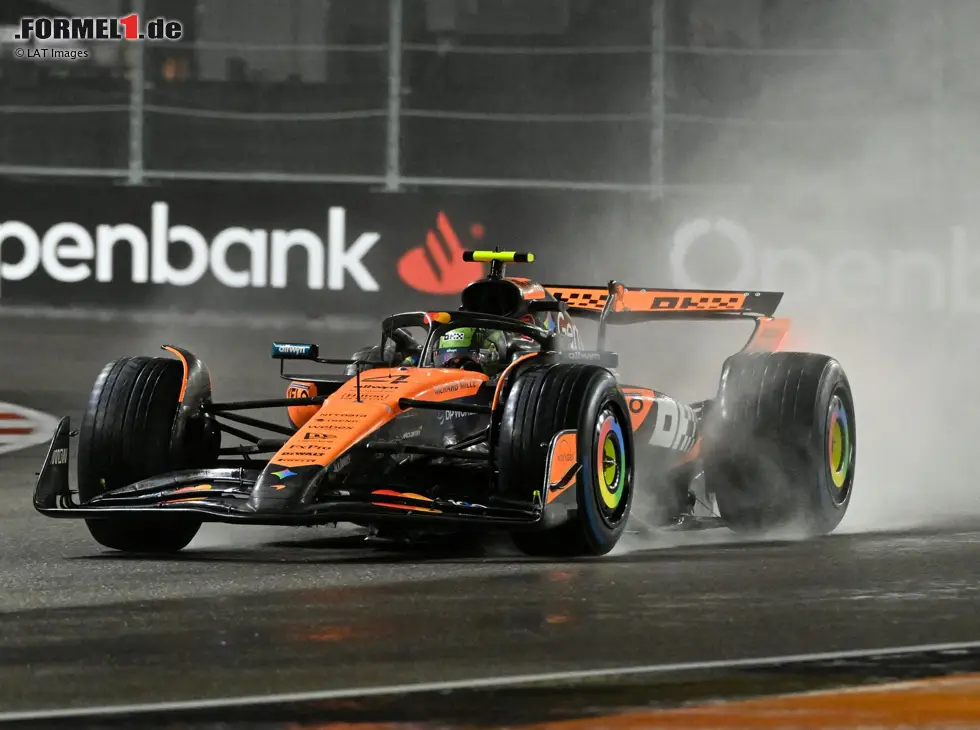 Foto zur News: Lando Norris trotzt dem Regen im Formel-1-Qualifying in Las Vegas 2025