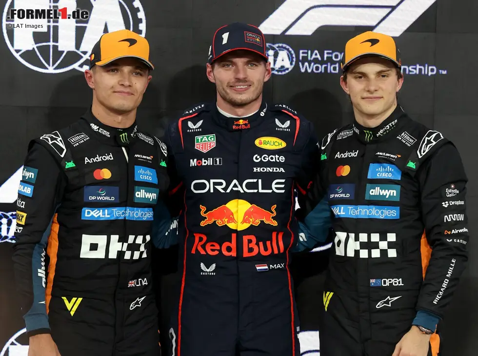 Foto zur News: Max Verstappen, Lando Norris, Oscar Piastri