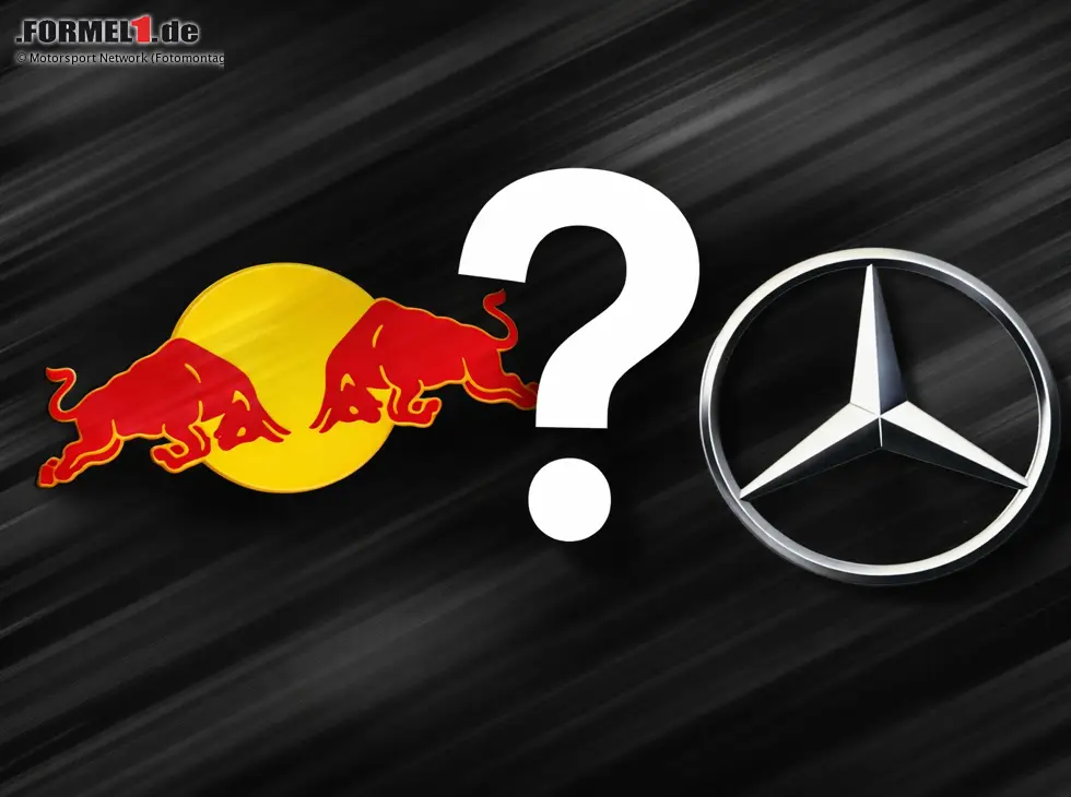 Foto zur News: Logos von Red Bull und Mercedes