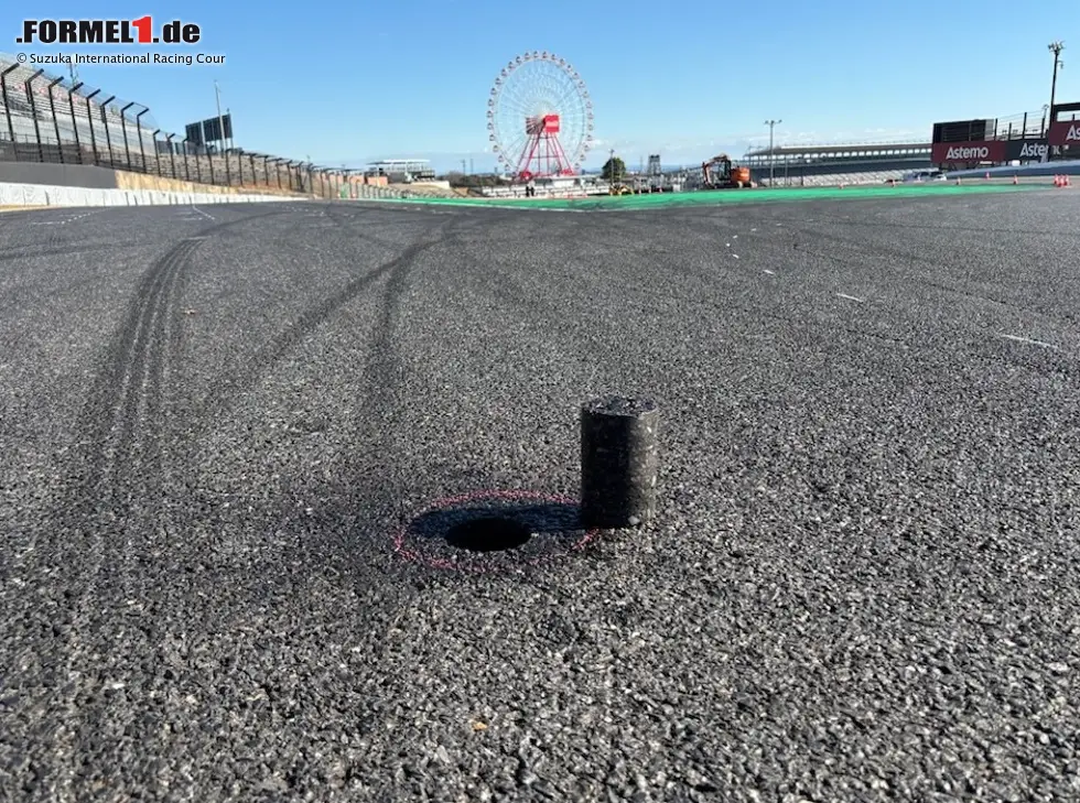 Foto zur News: Asphalt-Probe im Bereich der Schikane auf dem Suzuka International Racing Course