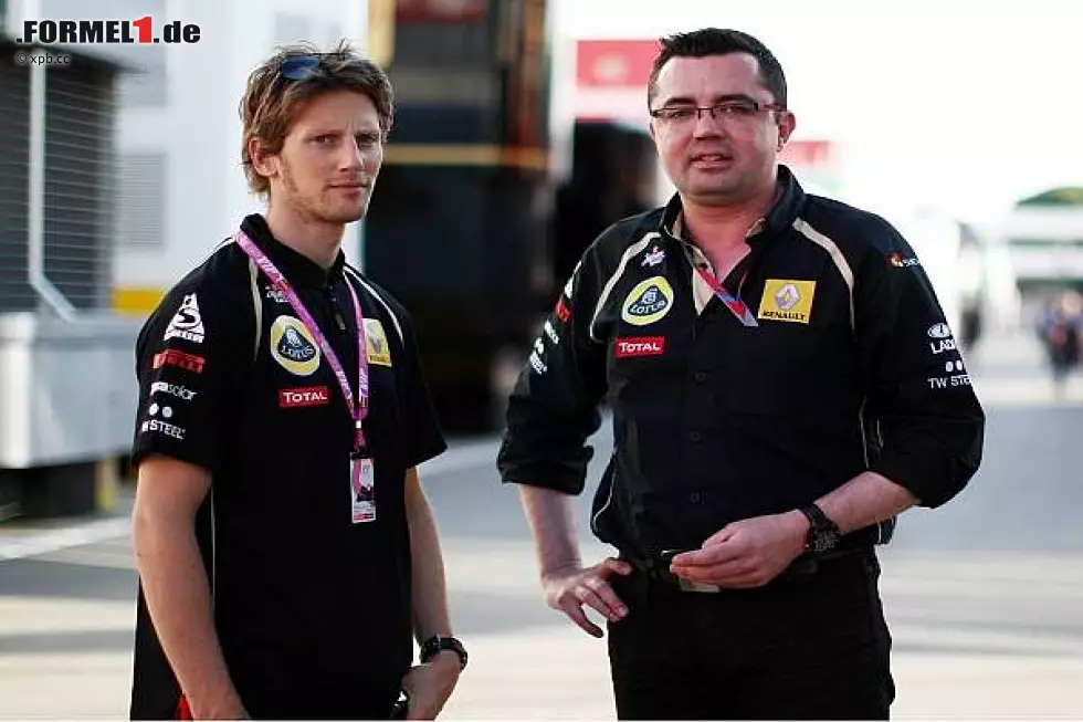 Foto zur News: Romain Grosjean und Eric Boullier