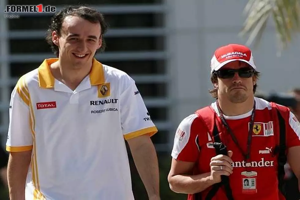 Foto zur News: Fernando Alonso, Robert Kubica