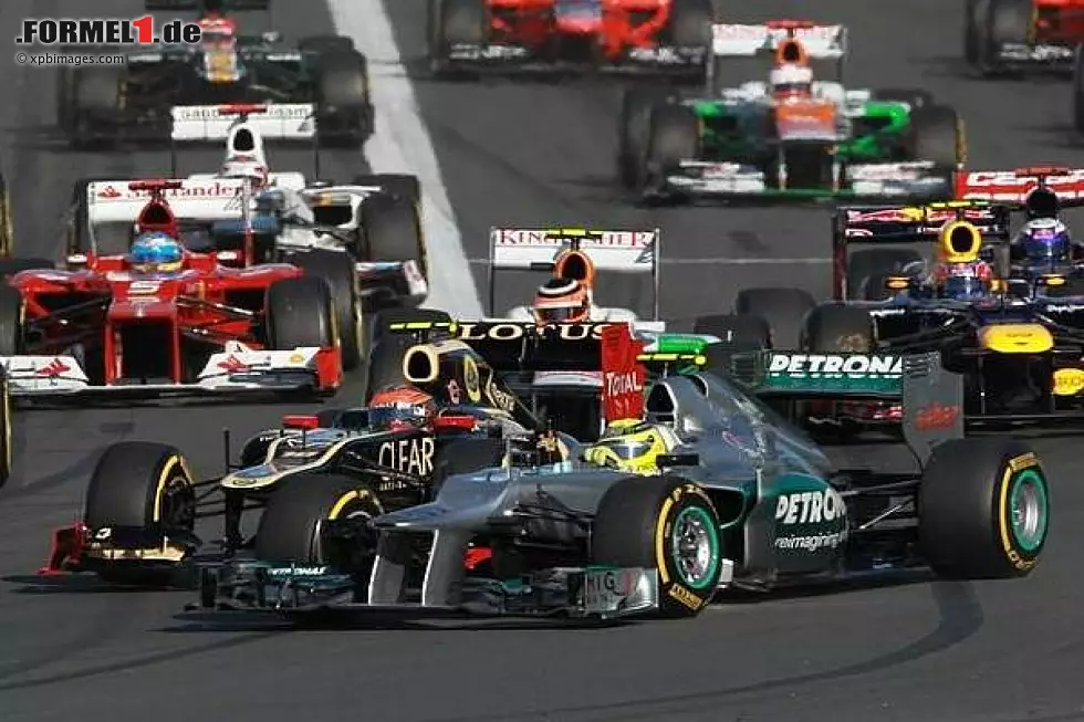Romain Grosjean, Nico Rosberg Foto zur News: Romain Grosjean, Nico Rosberg