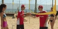 Foto zur Video: Vettel und Räikkönen spielen Beachvolleyball
